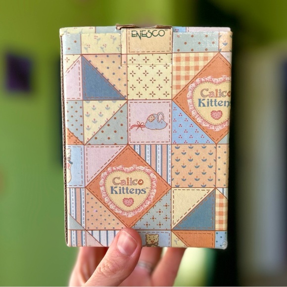 VTG In Box Calico Kittens Enesco "Chatty Catty" Mini Figurine Collectible Art - Picture 10 of 11